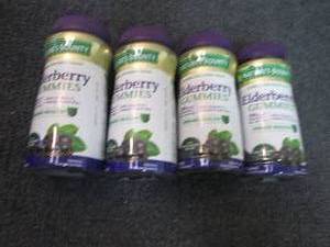 lot 208 image: 4- 70 ct Elderberry Gummies...