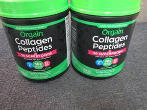 lot 209 image: 2- 16 oz Orgain Collagen Peptides...