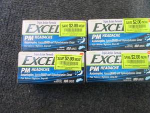 lot 212 image: 4- 100ct Excedrin PM Headache...
