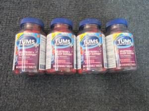 lot 222 image: 4- 54 ct Chewable Tums Heartburn & ...