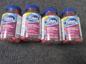 lot 250 image: 4- 54 ct Chewable Tums Heartburn & ...