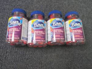 lot 251 image: 4- 54 ct Chewable Tums Heartburn & ...
