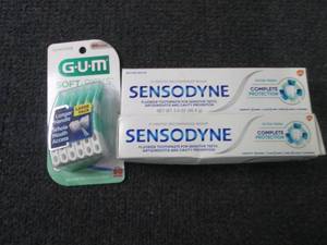lot 258 image: 2 Sensodyne Toothpaste, SoftPicks...