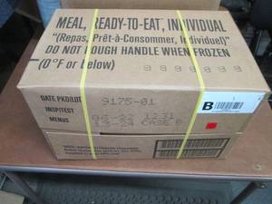 lot 359 image: Sealed Case of 12 MREs Meal Ready ...