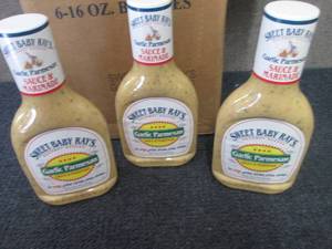 lot 439 image: 3- 16 oz Sweet Baby Rays Garlic Pa...