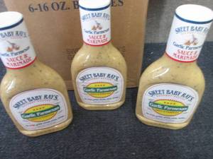 lot 440 image: 3- 16 oz Sweet Baby Rays Garlic Pa...