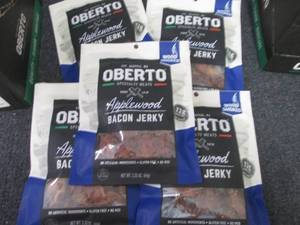 lot 466 image: 5- 2.25 oz Oberto Applewood Bacon J...