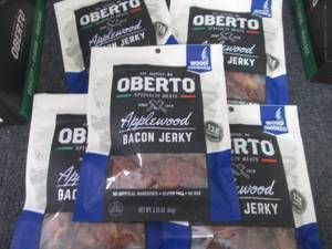 lot 467 image: 5- 2.25 oz Oberto Applewood Bacon J...