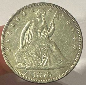 lot 9 image: 1876-S Seated Liberty Half Dollar