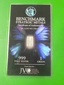 lot 15 image: 1 Grain .999 Silver