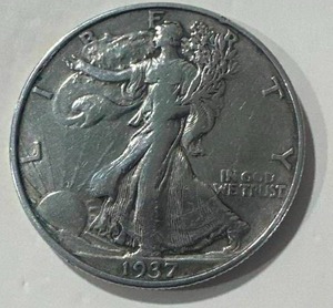 lot 23 image: 1937 Walking Liberty Half Dollar