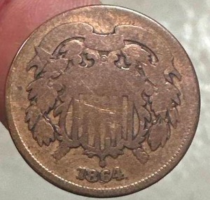 lot 27 image: 1864 Two Cent Piece