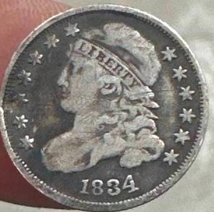 lot 28 image: 1834 Capped Bust Dime