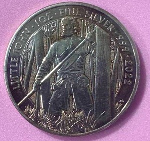 lot 33 image: 1oz .999 Silver Little John Round