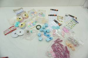 lot 189 image: Craft items, stickers, doll accessories, buttons and other
