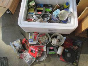 Large Styrofoam container loaded wi...