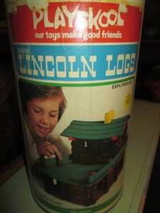 Tin of Vintage Playskool Lincoln Lo...