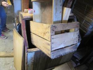 Vintage Wood Storage bin, Wood crat...