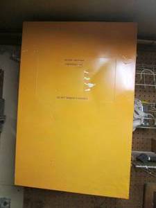 Yellow Vintage Metal wall storage 1...