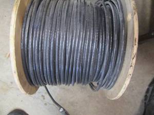 Near full spool of coaxial cable...