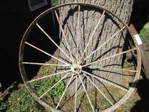 Antique 45 Metal wagon wheel...