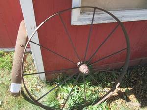 Antique 42 Metal wagon wheel...