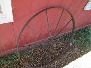 Antique 42 Metal wagon wheel...