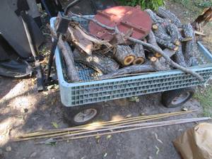 Milk crate style yard wagon with mi...