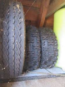 (3) Replacement rubber utility tire...