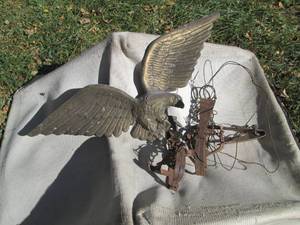 Antique animal traps and Brass Eagl...