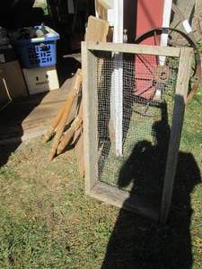 Vintage Wood framed sifter and wood...