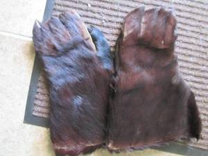 Vintage beaver hide gloves...