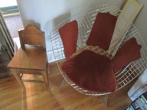 Vintage Wood doll size stool plus W...