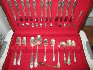 Rogers silver plated flatware with...