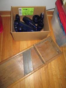 Vintage Slicer and Cobalt glass hom...