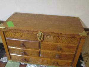 Vintage Wood 5-drawer tool box...