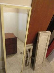 Full length mirror and Rustic wood ...