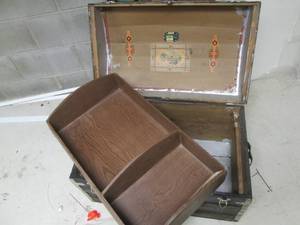 Vintage Wood and Metal storage trun...
