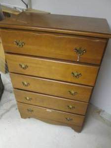 Vintage 5-drawer gentlemans wood H...