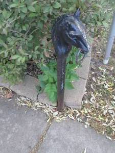 Vintage Metal Horsehead hitching po...