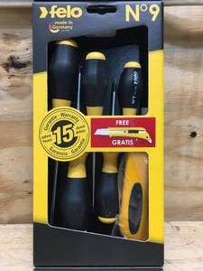 lot 48 image: Felo No. 9 Screwdriver Set with Cutter Super AL 174