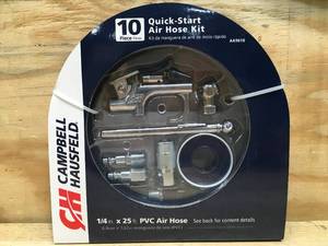 lot 51 image: Campbell Hausfeld 10-Piece Quick-Start Air Hose Kit