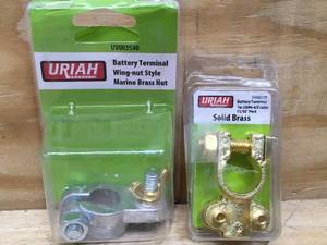 lot 99 image: Uriah Products Battery Terminals and Wing-nut Style Marine Brass Nut