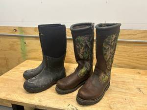 lot 79 image: 2 Pairs of Boots by Cabelas and Red Head Size 13