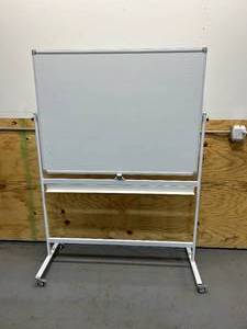 lot 15 image: Double Sided White Board on Casters