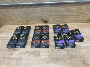 lot 193 image: LOR ESPRESSO Lot of 13 Boxes of- Ground Coffee Capsules (expiration date of 824)