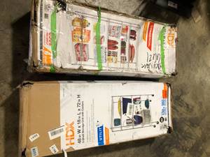 lot 45 image: Lot of Assorted Shelving Various Models and Conditions  Customer Returns See Pictures