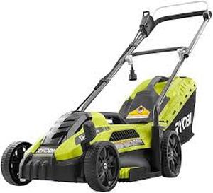 lot 21 image: RYOBI 13 in. 11 Amp Corded Electric Walk Behind Push Mower  Customer Returns See Pictures