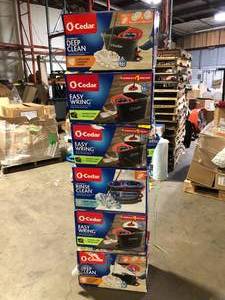 Lot of O-Cedar EasyWring Deep Clean Microfiber Spin Mop with Bucket System and 1 Extra Mop Head Refill    Customer Returns See Pictures