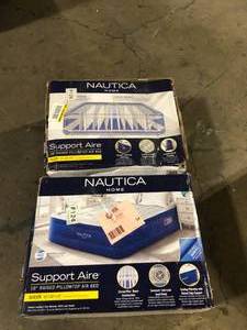 Lot of 2 Nautica 18 Raised Pillow Top Air Beds Customer Returns see pictures
